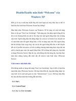Disable/Enable màn hình “Welcome” của Windows XP ppt
