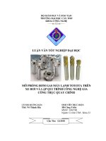 mô phỏng bơm gas máy lạnh toyota trên xe hơi và lập qui trình công nghệ gia công trục quay chính