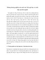 Những hướng nghiên cứu mới của Việt ngữ học và cách tiếp cận liên ngành docx