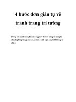 4 bước đơn giản tự vẽ tranh trang trí tường pot