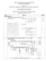 đáp án đề thi lí thuyết tốt nghiệp khóa 2 - điện tử dân dụng - mã đề thi đtdd - lt (20)