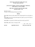 đề thi lí thuyết tốt nghiệp khóa 2 - điện tử dân dụng - mã đề thi đtdd - lt (40)