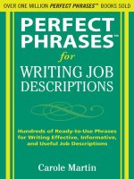 Perfect Phrases for Writing Job Descriptions pot