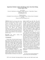 Imputation Methods to Deal with Missing Values when Data Mining Trauma Injury Data pot