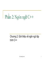 Chương2 - Giới thiệu ngôn ngữ lập trình C++