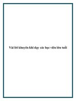 Vài lời khuyên khi dạy các học viên lớn tuổi. pdf