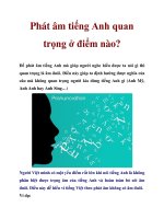 Phát âm tiếng Anh quan trọng ở điểm nào? ppt