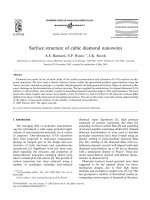 Surface structure of cubic diamond nanowires