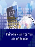 Phẩm chất, tâm lý cá nhân của nhà lãnh đạo docx