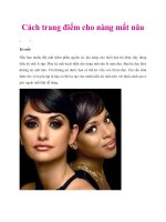 Cách trang điểm cho nàng mắt nâu doc