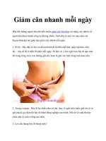 Giảm cân nhanh mỗi ngày doc