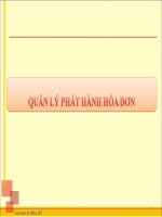 Quản lý phát hành hóa đơn pptx