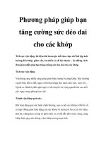 Phương pháp giúp bạn tăng cường sức dẻo dai cho các khớp pdf