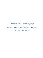 Báo cáo thực tập tốt nghiệp CÔNG TY TNHH CÔNG NGHỆ IN ALLIANCE pdf