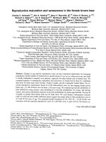 Reproductive maturation and senescence in the female brown bear ppt