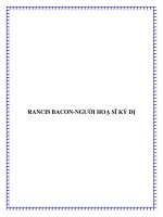 RANCIS BACON-NGƯỜI HOẠ SĨ KỲ DỊ docx