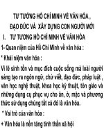 TƯ TƯỞNG HỒ CHÍ MINH VỀ VĂN HÓA , ĐẠO ĐỨC VÀ XÂY DỰNG CON NGƯỜI MỚI doc