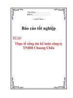 luận văn thực tế công tác kế toán công ty tnhh chaang chiia