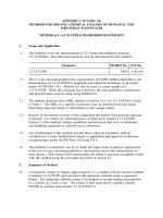 APPENDIX A TO PART 136 METHODS FOR ORGANIC CHEMICAL ANALYSIS OF MUNICIPAL AND INDUSTRIAL WASTEWATER ppt