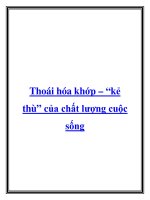 Thoái hóa khớp – “kẻ thù” của chất lượng cuộc sống pdf