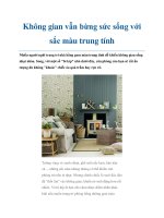 Không gian vẫn bừng sức sống với sắc màu trung tính doc