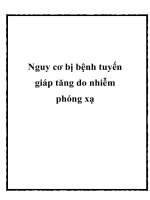 Nguy cơ bị bệnh tuyến giáp tăng do nhiễm phóng xạ pdf