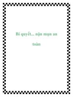 Bí quyết... nặn mụn an toàn pdf