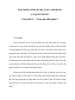 TÀO THÁO UỐNG RƯỢU LUẬN ANH HÙNG LA QUÁN TRUNG (Trích hồi 21  “Tam quốc diễn nghĩa”) pptx