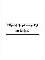 Tiếp thị địa phương: Tại sao không? docx