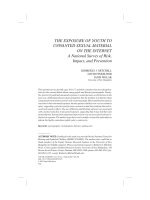 THE EXPOSURE OF YOUTH TO UNWANTED SEXUAL MATERIAL ON THE INTERNET: A National Survey of Risk, Impact, and Prevention pdf