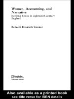 Women, Accounting, and Narrative: Keeping books in eighteenth-century England potx