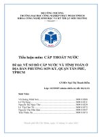 VẼ SƠ ĐỒ CẤP NƢỚC VÀ TÍNH TOÁN Ở ĐỊA BÀN PHƯỜNG SƠN KỲ, QUẬN TÂN PHÚ, TPHCM