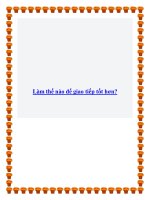 Làm thế nào để giao tiếp tốt hơn? doc