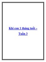 Khi con 1 tháng tuổi – Tuần 3 potx