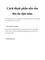 Cách đánh phấn nền cho làn da sậm màu pot