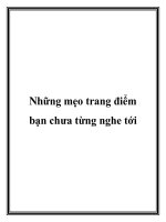 Những mẹo trang điểm bạn chưa từng nghe tới pot