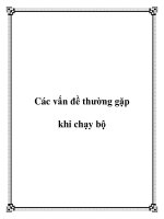 Các vấn đề thường gặp khi chạy bộ potx