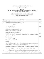 đáp án đề thi lí thuyết tốt nghiệp khóa 2 - điện tử dân dụng - mã đề thi đtdd - lt (23)