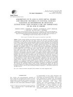 ADSORPTION OF pb AND cd ONTO METAL OXIDES