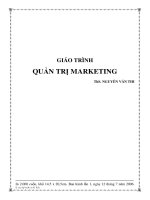 giáo trình quản trị marketing - ts nguyễn văn thi