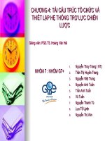 TÁI CẤU TRÚC TỔ CHỨC VÀ THIẾT LẬP HỆ THỐNG TRỢ LỰC CHIẾN LƯỢC