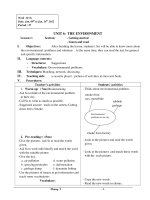 Giáo án tiếng anh lớp 9 - học kỳ 2