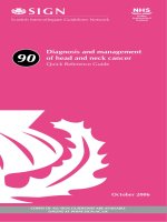 DIAGNOSIS AND MANAGEMENT OF HEAD AND NECK CANCER pptx