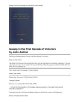 Gossip in the First Decade of Victoria''''s Reign pdf