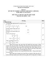 đáp án đề thi lí thuyết tốt nghiệp khóa 3 - điện tử dân dụng - mã đề thi đtdd - lt (28)