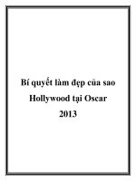 Bí quyết làm đẹp của sao Hollywood tại Oscar 2013 ppt