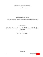Đề tài: Giải pháp nâng cao hiệu quả điều hành chính sách tiền tệ của Việt Nam docx