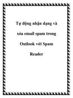 Tự động nhận dạng và xóa email spam trong Outlook với Spam Reader pdf