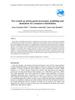 New trends on urban goods movement: modelling and simulation of e-commerce distribution docx