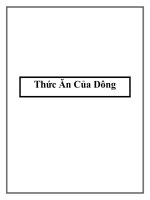 Thức Ăn Của Dông docx